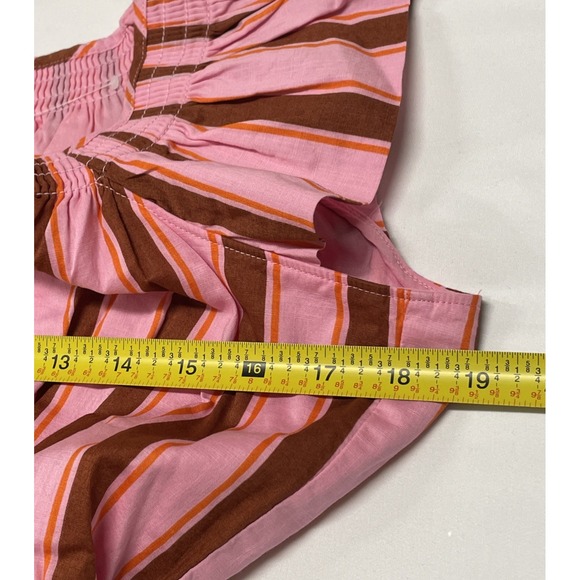 NWOT $298 Kate Spade Calais Pink Stripe Ruffle Flutter Dress‎ Women's M - Picture 8 of 13
